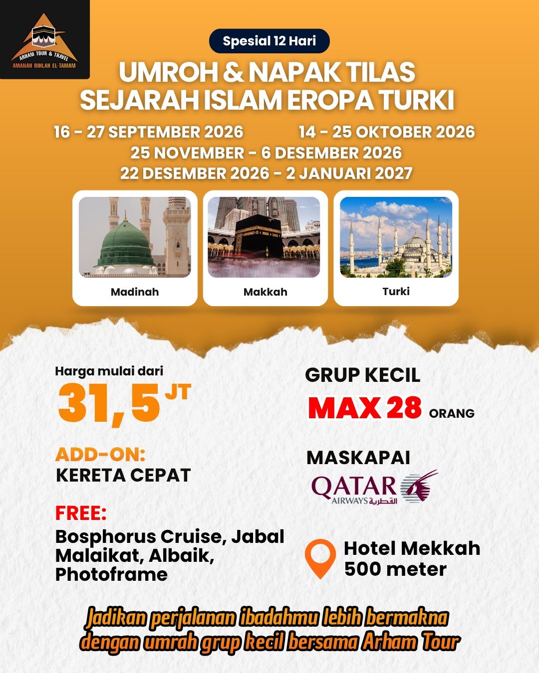 Umroh dan Napak Tilas Sejarah Islam Eropa Turki